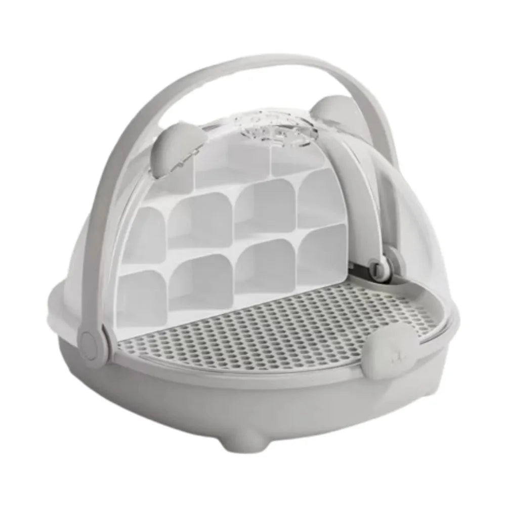 Breathable Hole Silkworm Breeding Box Folable Handle Plastic Insect Habitat Cage Visible Door Silkworm Observation Cabin Student