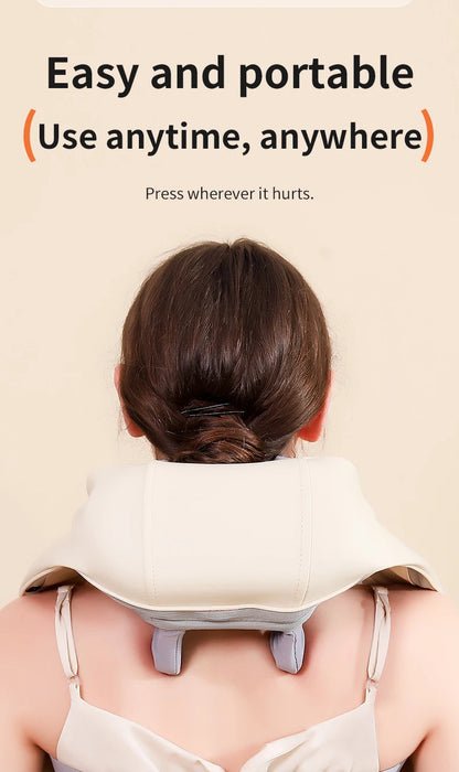 Wireless Electric Shoulder Massager Air Compress Kneading Multifunctional Neck Massager Shawl Massaging Muscle Relaxing