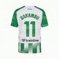 2026/27Men Green White Striped Soccer Jersey Short Sleeve Quick Dry Football Shirt Breathable Sports Shirt Team Training Uniform