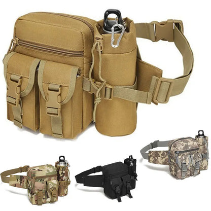 Outdoor Tactical Waist Pack Nylon Hiking Phone Water Bottle Pouch Sport Tool equipment package Hunting Climbing Camping Belt Bag