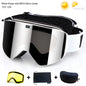 Ski Goggles with Magnetic Double Layer Yellow Lens Skiing Anti-fog UV400 Snowboard Goggles Men Women Ski Glasses Eyewear Set