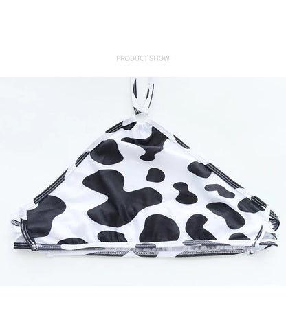 Cow Series Swimsuit Bodysuit Bikini Maid Unifrom Costume Summer Beach Kawaii Girl Swimwear Skirt Uniform Set Cosplay