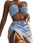 2024 Sexy Solid Push Up Tankini Set Strapped Woman Swimsuit Women High Waist Swimwear Backless Beach Bathing Suit White Bikinis
