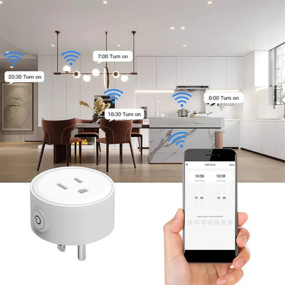 20A Wifi Smart Plug US Socket Wireless Switch Smart Home App Scene Linkage Support Alexa Google Home Voice Assitant Control Plug