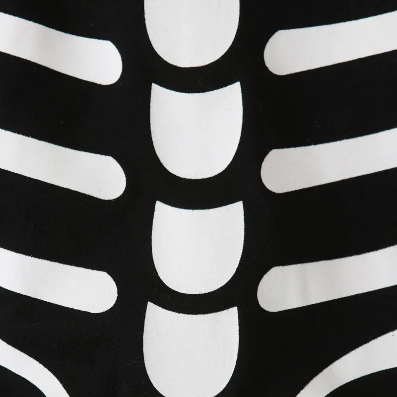Baby Kids Halloween Skeleton Costume Romper Boys Girls Scary Costume Jumpsuit Infant Toddler Purim Carnival Party Fancy Dress