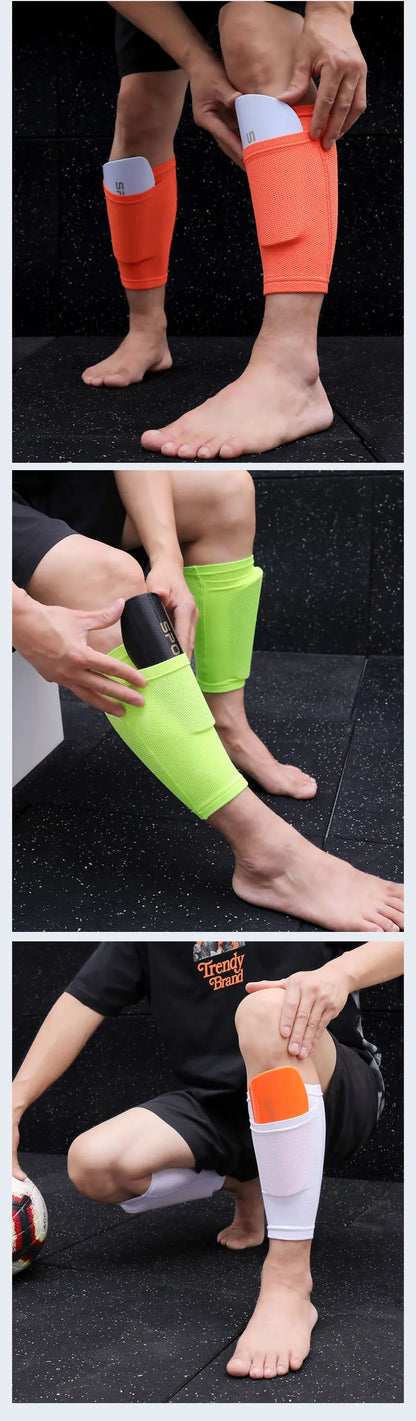 Sports Football Shin Guard Football Foot Guard Full Package Fixed Drop Resistant Elastic Breathable Suitable For Men And Women