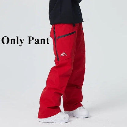 Snow Trousers 2025 Outdoor Sports Snowboard Wear Winter Warm Loose Ski Pants Windproof Waterproof Skiing Pants Women Men Clothes
