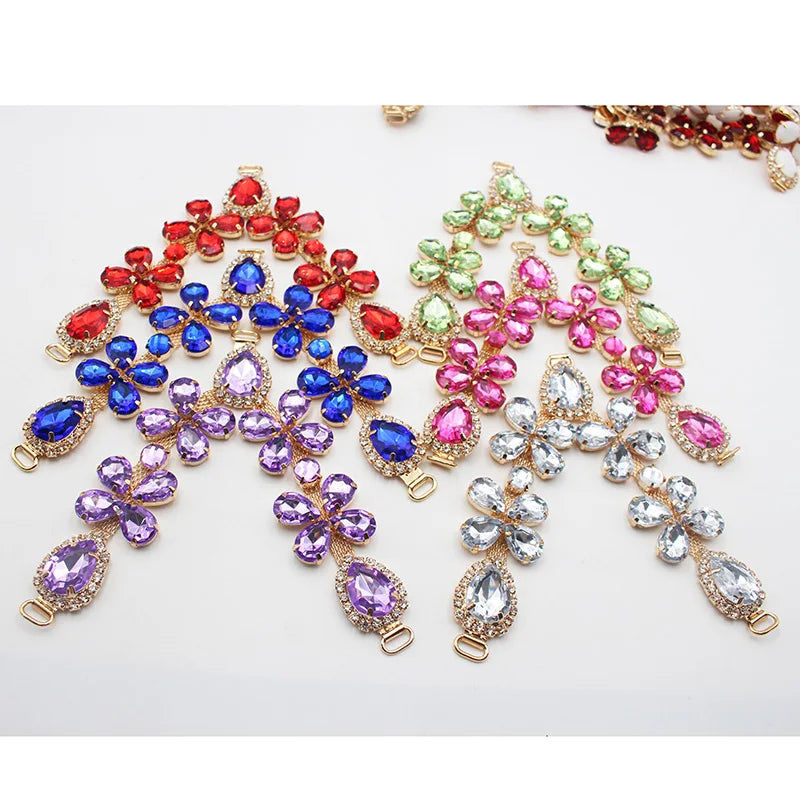 1 pcsOf Fashionable Rhinestone Metal Slipper Chains And Bread Shoes Bikini Women's Shoes Metal Slippers Women's Open Toe
