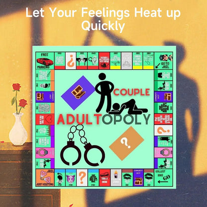 Adultopoly Board Game, Couple Adult Opoly Boards Game, Couple Board Game for Adults, Relationship Card Game Bedroom Games