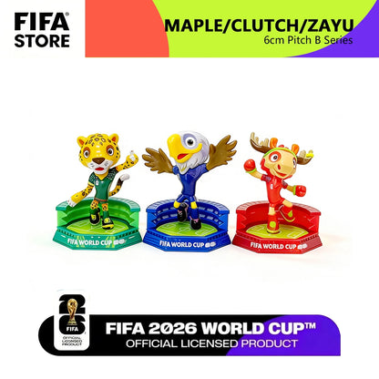 FIFA Official Licensed 2026 World Cup Mascot 3-Piece Collectible Set, Fan Memorabilia - Maple & Zayu & Clutch / 6cm/2.36in 6QCB