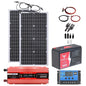 2000W Off-Grid Solar Complete Kit Power 100A Controller,110V 220V Inverter&10AH 30AH LiFePO4 Battery for Home/RV/Camping