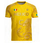 2026 New Summer Mexico Soccer Jersey Men Black Gold Design with Aztec Eagle Snake Print and Mexican Flag for Football Fans