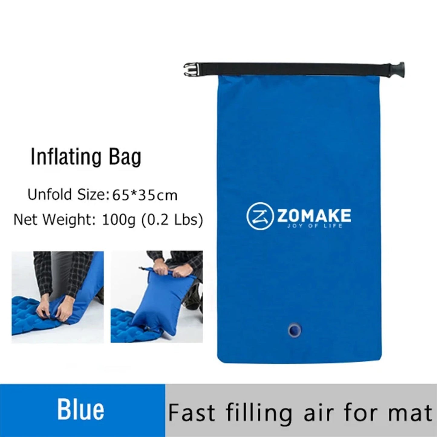 Multifunctiona Ultraligh Fast Filling Air Bag PVC Waterproof Bag Inflatable Open Water Swimming Buoy Air Drying Bag Device