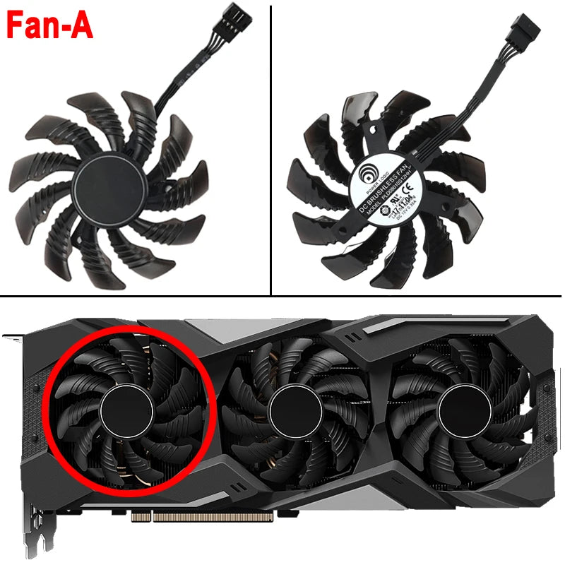 Video Card Fan For Gigabyte GeForce RTX 3060 3070 Gaming RTX 3060Ti 3070Ti Ti Eagle 78MM PLD08010S12HH Graphics Card Cooling Fan