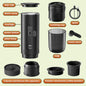 Wireless Electric Espresso Coffee Machine for Car & Home Camping Portable Coffee Maker 2-in-1 Capsule Powder Travel Coffee Maker