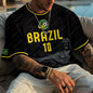 2026 New Classic God Brazil Football Jersey For Men T-shirt Summer Sports Quick Dry O-neck Tees Casual Streetwear Oversized Tops