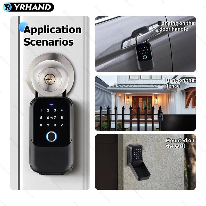 TTlock Smartkey Lock Box Wireless Electronic Key Safe with Digital Code App Controlled Bluetooth Smartlock for Home Key Padlock
