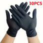 10/30/50PCS Heavy Duty Black Nitrile Gloves Disposable 8mil Industrial Raised Diamond Texture Gloves Mechanic Safety Work Gloves