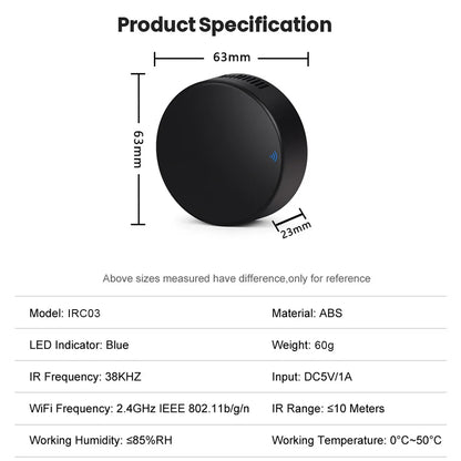 Tuya WiFi RF IR Remote Control 433MHz Smart Life APP Voice Control Smart Home Infrared Controller ALL TV Support Alexa Google