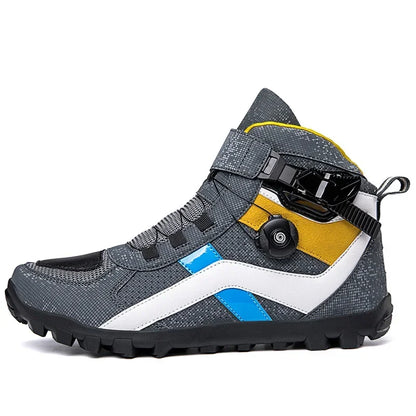 Men's motorcycle motocross mid shoes non-slip wear-resisting motos motorcyclist Enduro boots Moto touring riding for all season