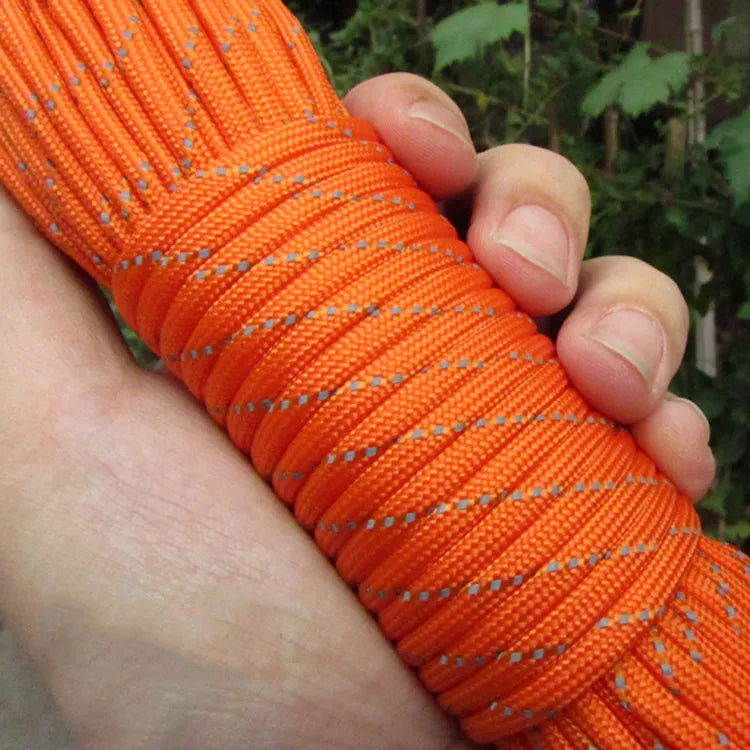 Reflective Paracord Rope, Military, 7 Strand, 4mm, 550 Tactical Parachute Cord, Camping Tent, Lanyard, DIY Bracelet Weaving Rope