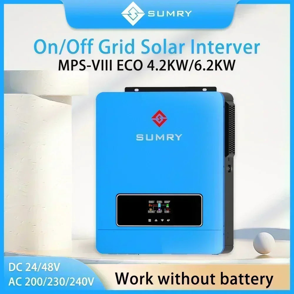 SUMRY 3.6kw ON/off gird solar inverter 24V 120V Pure Sine Wave MPPT Solar Charger hybrid solar inverter