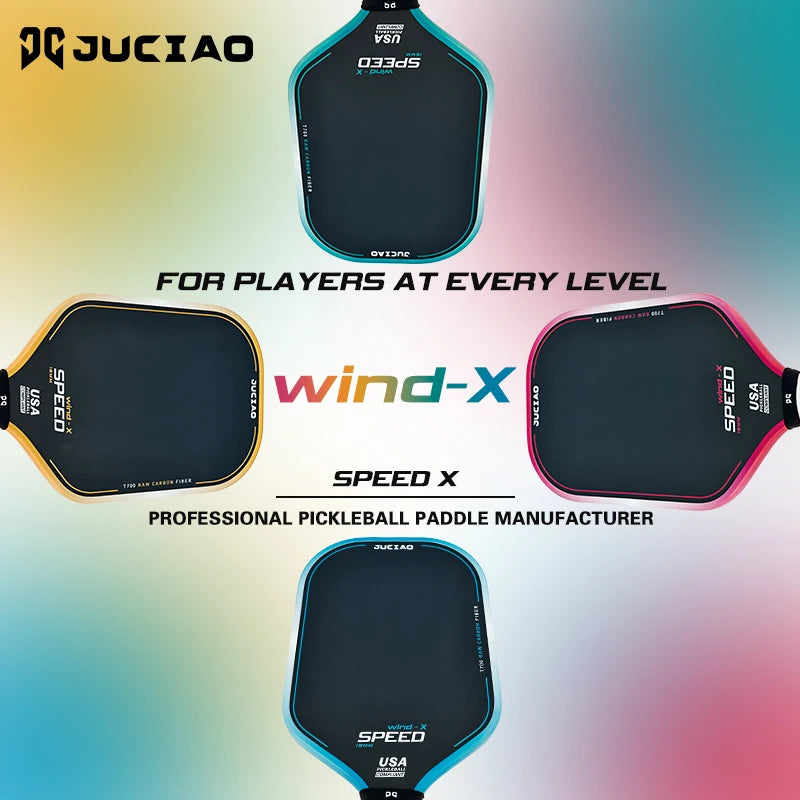 JUCiAO Gen3 Thermoformed T700 Raw Carbon Fiber Pickleball Paddle For Power & Spin (16MM)