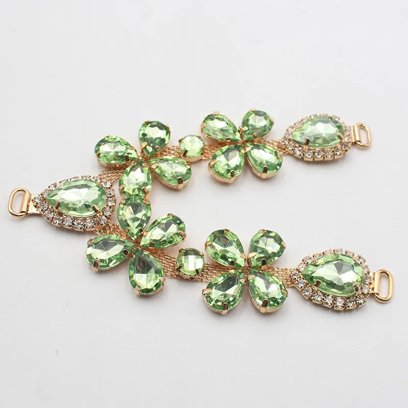 1 pcsOf Fashionable Rhinestone Metal Slipper Chains And Bread Shoes Bikini Women's Shoes Metal Slippers Women's Open Toe
