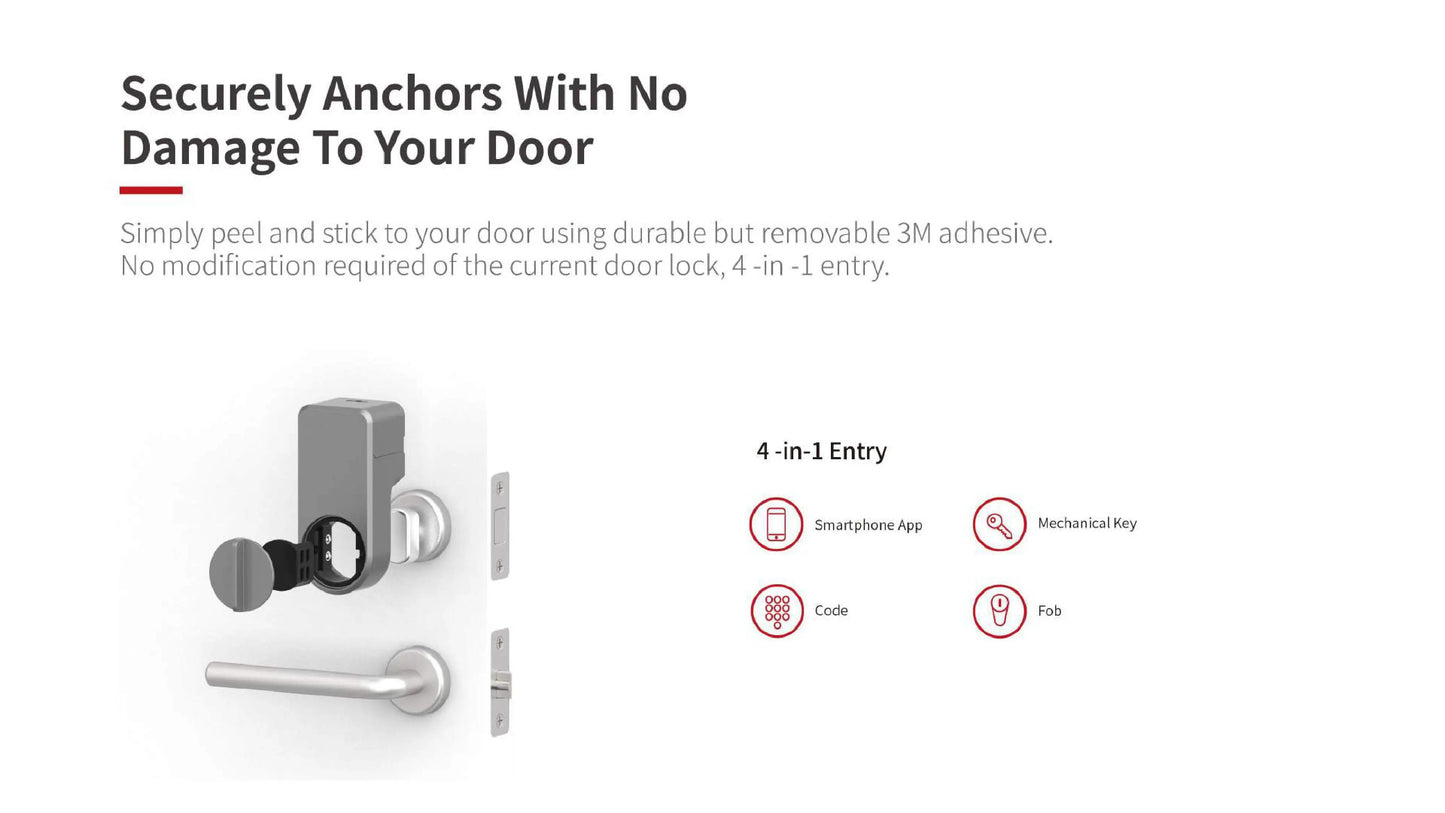 RAYKUBE A1 Pro Tuya BEL Smart Door Lock Set with Fobs/ Keypad/ Smart Key Tuya Remote Unlock Work with Alexa Google Assistant