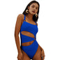 One-piece Women's Swimsuit Solid Color Square Neck Women's Bikini With Padded Elegant Hollow Design Beach Vacation Swimwear