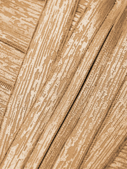 Sweetheart Gold Metallic High Waist Mini Bodycon Bandage Dress For Cocktail Party