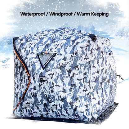 Outdoor Ice Fishing Tent Equipment Winter Fishing Thickened Cotton Quick-Open Quilted Warm And Cold-Proof Four-Person House