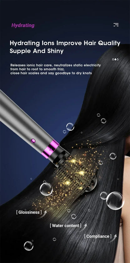 2025 Electric Hair Dryer 5in1 Multifunctional Hair Straightener Negative Ion Hair Care Curler Blow Dryer Styling Set Strong Wind