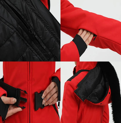 Skiing Jacket 2025 Mountain Snowboard Jackets Winter Hooded Woman Snow Jackets Outdoor Sports Outerwear Windproof Warm Tracksuit