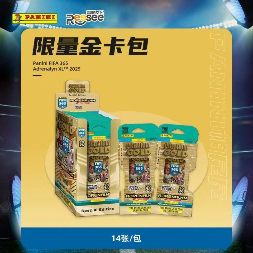 2026 Panini Adrenalyn FIFA World Cup Starter Pack Gold Pack Steelbook Official Trading Cards Game Collection Toys Gifts for Fans