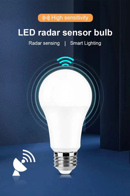 2pc LED Sensor Radar Light Bulb 6W 9W 12W 15W 18W 20W Smart LED Lamp E27 220V Motion Sensor Auto OFF/ON Cold Warm white for home