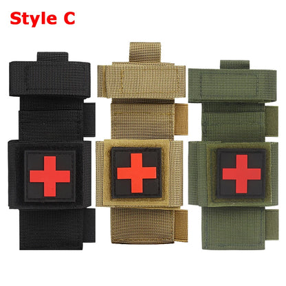 Tactical Outdoor Molle Scissor Bag Medical Shears Pouch Multifunctional Tourniquet Holder Storage Bag Case Flashlight Holster