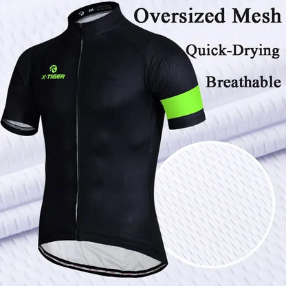 X-TIGER Men Cycling Jersey Breathable MTB Road Bike Coat Short Sleeves Bike Clothing Cycling Jacket Ciclismo Bicycle Shirts