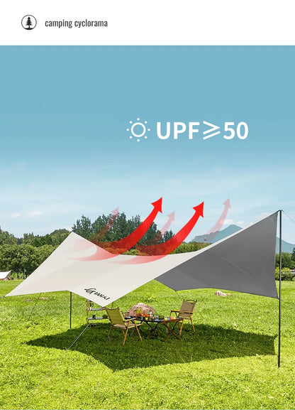 GIANXI Summer Ultralight Outing Camping Awning Gathering Picnic Rectangular Tent Portable Family Outdoor Beach Sunshade
