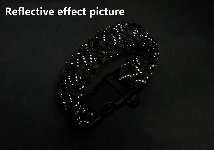 Reflective Paracord Rope, Military, 7 Strand, 4mm, 550 Tactical Parachute Cord, Camping Tent, Lanyard, DIY Bracelet Weaving Rope