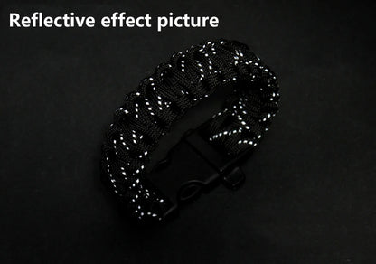 Reflective Paracord Rope, Military, 7 Strand, 4mm, 550 Tactical Parachute Cord, Camping Tent, Lanyard, DIY Bracelet Weaving Rope