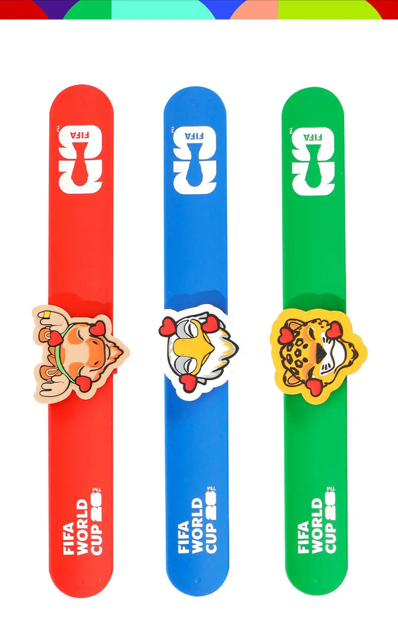 FIFA 2026 World Cup Mascot Silicone Slap Bracelets Fashion Wristband Toys Unisex Casual Jewelry Accessories for Men Women
