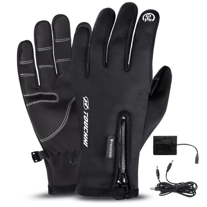 USB Touch Screen Gloves Electric Heated Hand Warmer Winter Ski Gloves for Cycling Running Driving Hiking Walking for Women Men