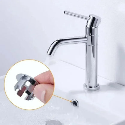 24/1Pcs Faucet Wash Basin Overflow Ring Sink Overflow Cover Home Kitchen Bathroom Basin Trim Bath Sink Round Hollow Ring Plug