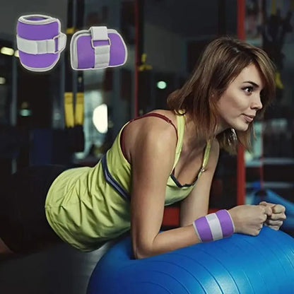 1 Pair Hand Wrist Leg Arm Ankle Weights Exercise Equipment with Adjustable Straps for Walking Fitness Gym Yoga Pilates Aerobics