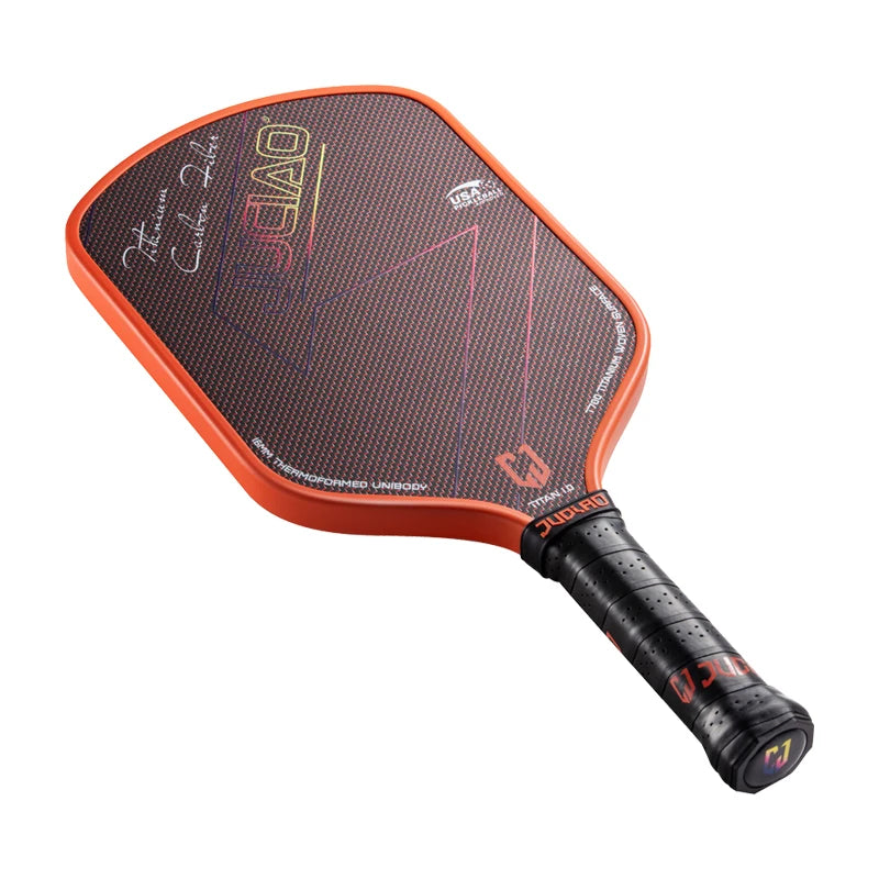 JUCIAO T-Titanium Pickleball Paddle Carbon Fiber Pickleballs For Spin And Control Foam  Injected Edges Thermoformed Pickleball