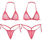 2PCS Women Sexy Lingerie Sets Ultra-thin Mesh Wirefree Bra Set Lingerie Ultra Hot Women's Transparent Exotic Underwear Sets