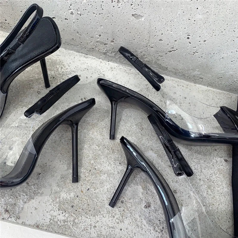 Star style Pleat design Women Pumps Elegant Stiletto High heels Office Lady Shoe Fashion Summer Slingbacks Female Business Shoes