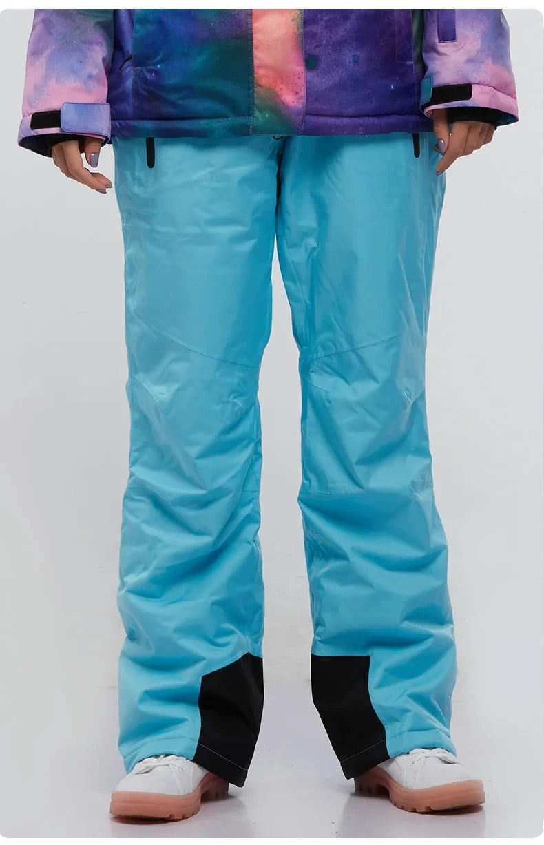 New High Quality Men Women Winter Thick Warm Skiing Pants Windproof Waterproof Breathable Suspender Trousers Snowboard Pants