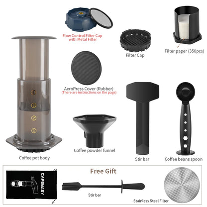 New 250ml Espresso Coffee Maker Machine Portable Cafe French Press Coffee Pot With Filter Paper Kit Bar Set For AeroPres